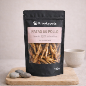 Patas de pollo para perros deshidratadas y naturales de Krookypets