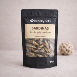 Sardinas para perros deshidratadas y naturales con Omega-3 y proteína real de Krookypets