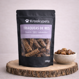 Tráqueas de res para perros deshidrtadas y naturales de Krookypets
